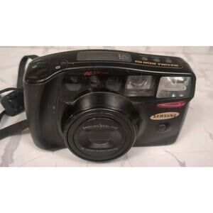 Samsung Maxima Zoom 105 35mm Film Camera 38-105mm Macro Lens Tested And Works.